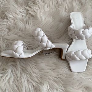 New white H&M braided heels 8.5